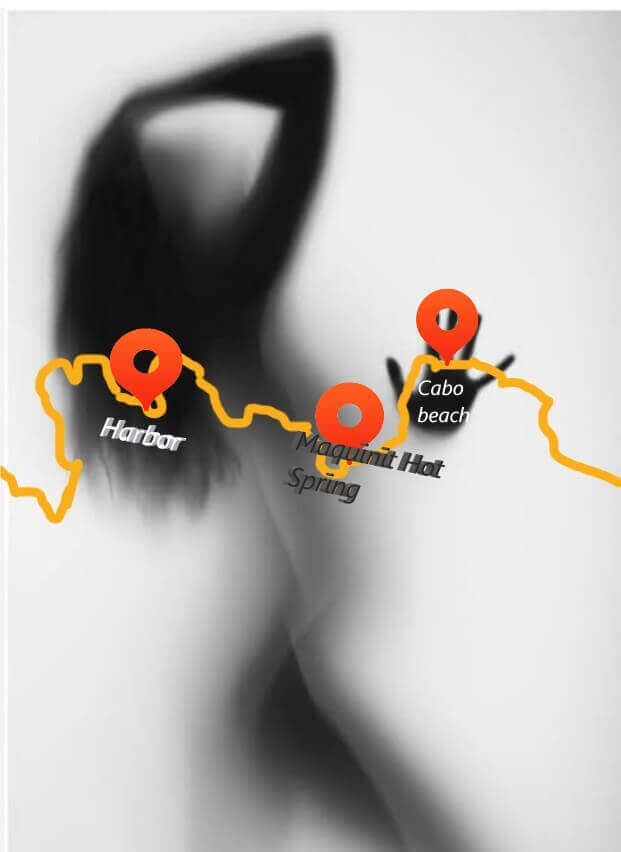  finger touch the map 